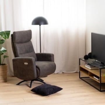 Fauteuil de relaxation Kamares Anthracite 96 - Motorisé avec USB