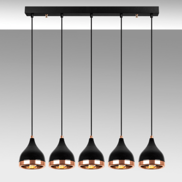 Opviq Lustre | Corps en métal | Hauteur réglable | 85x15cm | 135cm Hauteur | IP20