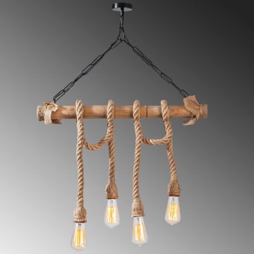 Lustre Lustro | Corps en bois | Noir | IP20
