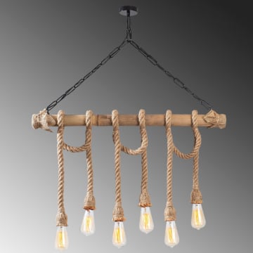Lustre Lustro | Bois noir | 80x8cm | IP20