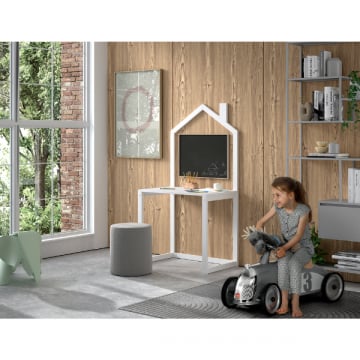Bureau enfant Dallas - 81x50x151 cm - Blanc 