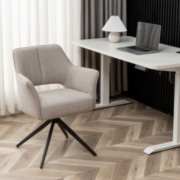 Vogue bureaustoel - 68x68x82 cm - Grijs/polyester 