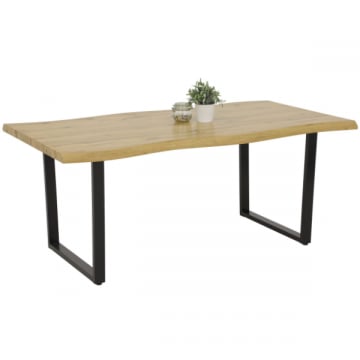 Table de salle à manger Gracie 180x100 cm-avec bordures d'arbres