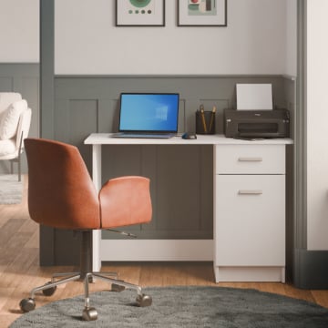 Bureau Osiris - 448x108,40x75 cm - Brun/panneau de particules 