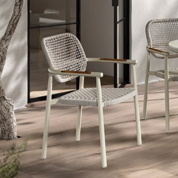 Chaise de jardin Midleton - empilable - aluminium - sable