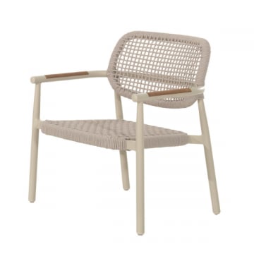 Fauteuil de jardin Midleton - 70x69x80cm - aluminium - sable