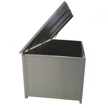Boîte à coussins Romario - 170x88x85cm - aluminium gris