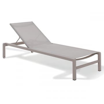Bain de soleil Dolce - 195xx78x32cm - aluminium et textilène - beige