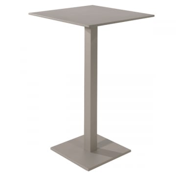 Table de bar pour jardin pliant Prada - 70x70x108cm - aluminium beige