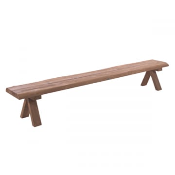 Banc de jardin Longford - 300x40x46cm - bois teck recyclé