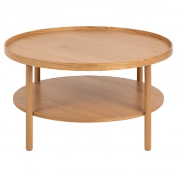 Table basse ronde en chêne Banbury Ø80x42 cm