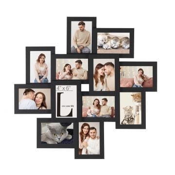 Ensemble cadre photo Eustice | 63,3 x 3,6 x 63,3 cm | Noir