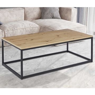 Table basse en décor chêne ancien - Dallas | H-H 40 x L-L 120 x P-P 60 cm