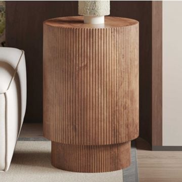 Table d'appoint Victor | Ø35 x 48 cm | Bois de manguier