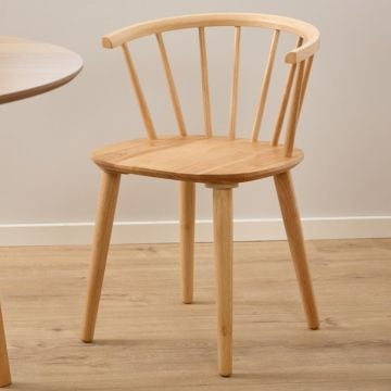 Chaise de salle à manger Ida - 51x51x75cm - bois d'hévéa