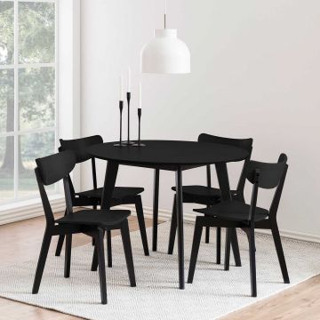Table à manger Rover Ø105 - noir