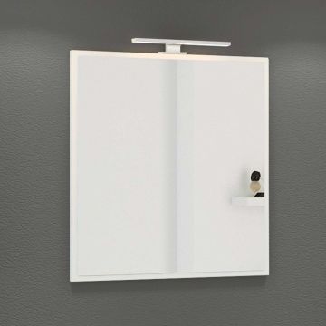 Miroir Hansen 60 cm avec éclairage - blanc 
