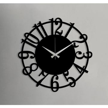 Horloge murale en métal Tanelorn | 100% métal, noir