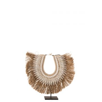 Collier+pied dora coquillages/zostere blanc large