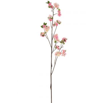 Branche en fleur plastique rose/marron large