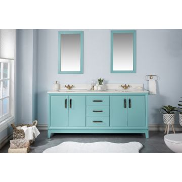 Jussara" Ensemble de meubles de salle de bains | 3 pièces | Turquoise