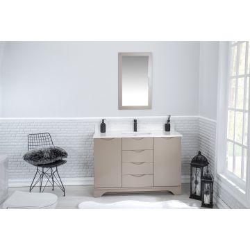Jussara 2-Piece Bathroom Furniture Set | Cappuccino | 100% Solid Wood and Quartz