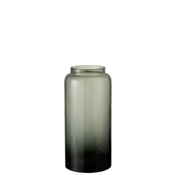Vase droit long verre gris small