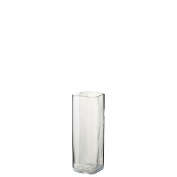 Vase droit carre transparent small