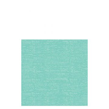 Paquet 12 serviettes papier aspect tissu turquoise large