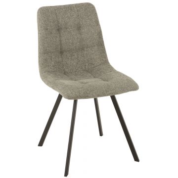Chaise babette textile/metal gris