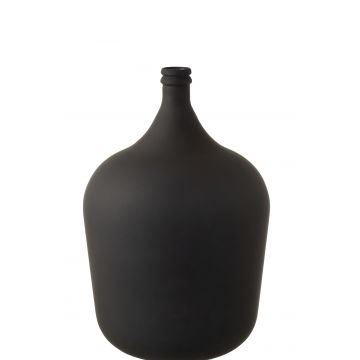 Vase carafe verre mat noir