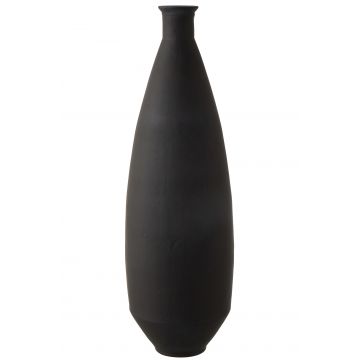 Vase ovale verre mat noir