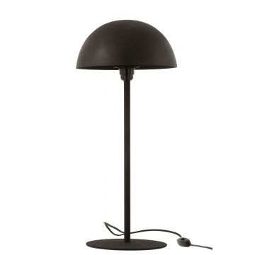 Lampe champignon metal mat noir