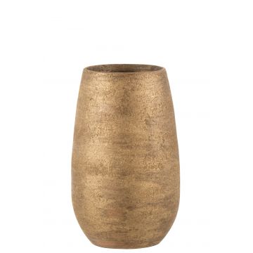 Vase irregulier rugueux ceramique or small