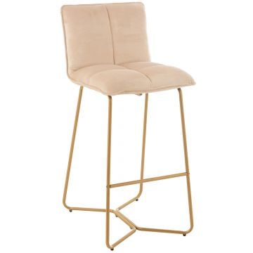 Chaise de bar pierre metal/textile beige