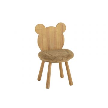 Chair child bear wood natural