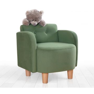 Fluffe Kid's Wing Chair | 100% Cotton | Green