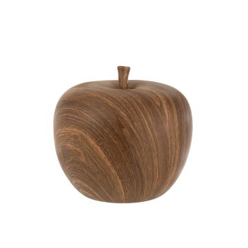 Pomme ceramique marron large