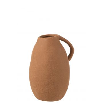 Vase cruche ceramique marron m