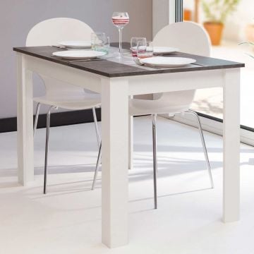 Table à manger Nice - blanc/béton