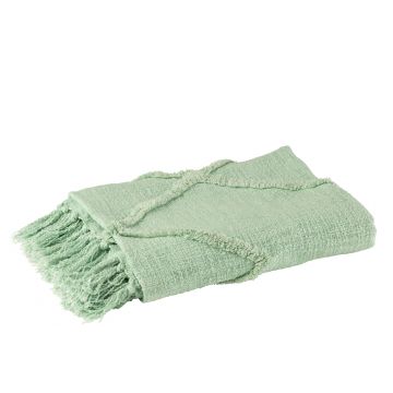 Plaid losange  coton polyester vert clair