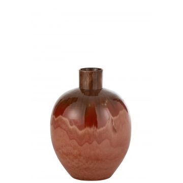 Vase aline oval ceramique rouge large