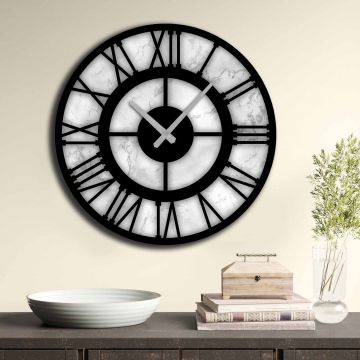 Home Art Decor MDF Clock | 100% MDF | 50cm Diameter | Multicolor