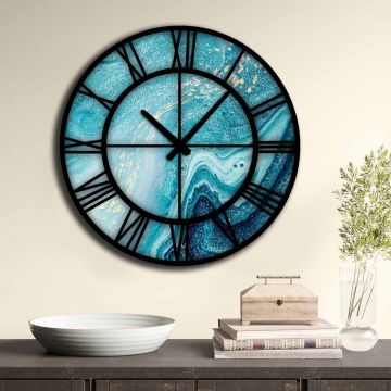Home Art Horloge décorative en MDF | 100% MDF | 50cm de diamètre