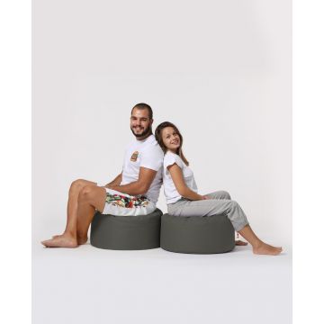 Del Sofa Pouffe | Styrofoam imperméable | Gris foncé
