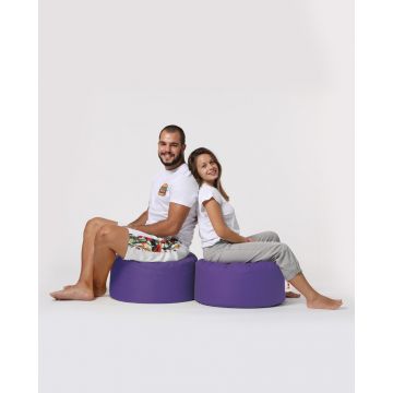 Atelier Del Sofa Pouffe - Purple | Waterproof, High Density Recycled Styrofoam