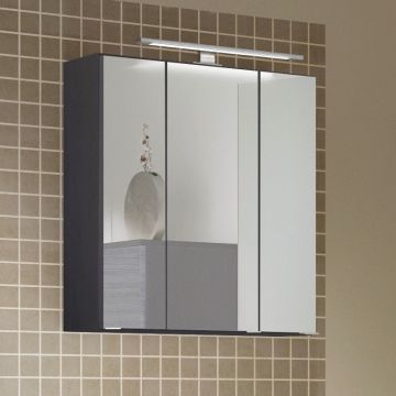Armoire de toilette Lotuk 60cm 3 portes - gris graphite 