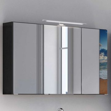 Armoire de toilette Lotuk 100cm 3 portes - gris graphite 
