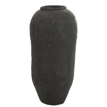 Vase papier mache noir large