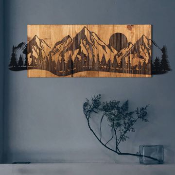Wallity Accessoire mural en bois | 100% métal | Noyer noir